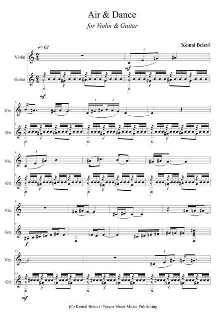 New sheet music for violin and guitar