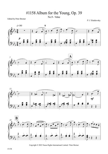 Pyotr Ilyich Tchaikovsky: Valse, from Children's Album Op. 39 No. 9 (edited by Peter Breiner) (PB208)