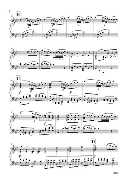 Wolfgang Amadeus Mozart: Excerpt from the 2nd movt. (Romance) of Piano Concerto KV 466 (arranged by Peter Breiner) (PB230)