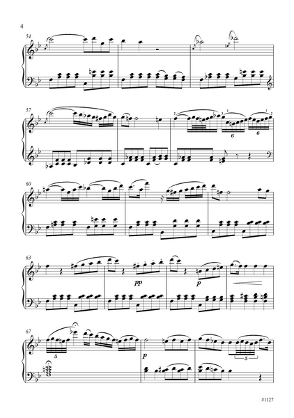 Wolfgang Amadeus Mozart: Excerpt from the 2nd movt. (Romance) of Piano Concerto KV 466 (arranged by Peter Breiner) (PB230)