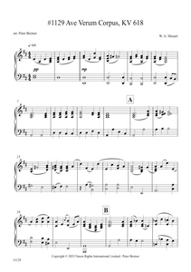 Wolfgang Amadeus Mozart: Ave Verum Corpus KV 618 (arranged for piano by Peter Breiner) (PB228)