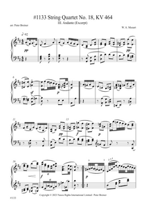 Wolfgang Amadeus Mozart: Excerpt from the 3rd movt. (Andante) of String Quartet KV 464 (arranged for piano by Peter Breiner) (PB224)