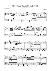 Wolfgang Amadeus Mozart: Excerpts from the 2nd movt. (Larghetto) of Piano Quartet KV 493 (arranged for piano by Peter Breiner) (PB222)