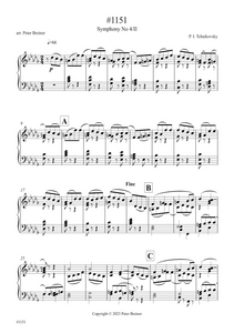Pyotr Ilyich Tchaikovsky: Excerpt from the 2nd movt. of Symphony No 4 (arranged for piano by Peter Breiner) (PB214)