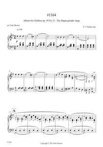 Pyotr Ilyich Tchaikovsky: The Organ-Grinder Sings, from Children's Album Op. 39 No. 23 (arranged for piano by Peter Breiner) (PB202)