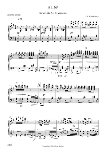 Pyotr Ilyich Tchaikovsky: Dance of the Sugar-Plum Fairy, from The Nutcracker, Act 2 (arranged for piano by Peter Breiner) (PB197)
