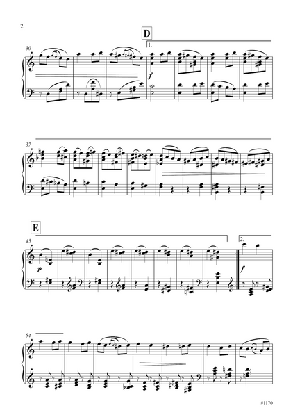 Pyotr Ilyich Tchaikovsky: Song without Words, from 12 Pieces Op. 40 No. 6 (arranged for piano by Peter Breiner) (PB196)