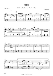 Pyotr Ilyich Tchaikovsky: Valse, from 12 Pieces Op. 40 No. 8 (arranged for piano by Peter Breiner) (PB195)