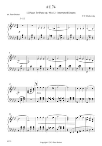 Pyotr Ilyich Tchaikovsky: Interrupted Dreams, from 12 Pieces Op. 40 No. 12 (arranged for piano by Peter Breiner) (PB193)