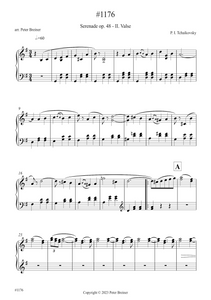Pyotr Ilyich Tchaikovsky: Valse, 2nd movt. of Serenade op 48 (arranged for piano by Peter Breiner) (PB192)