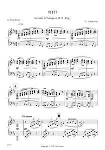 Pyotr Ilyich Tchaikovsky: Elegy, 3rd movt. of Serenade op 48 (arranged for piano by Peter Breiner) (PB191)