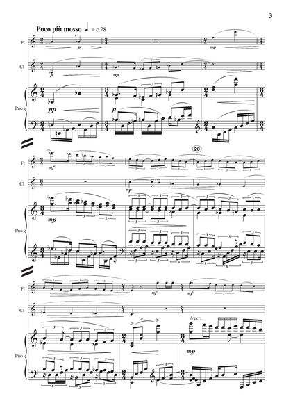 Geoffrey Allen: Fantasy Trio, Op. 70 for flute, clarinet and piano EDN80027
