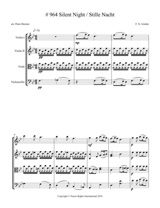 Silent Night – Arrangement for String Quartet by Peter Breiner (PB075)