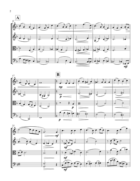 Auld Lang Syne – Arrangement for String Quartet by Peter Breiner (PB080)