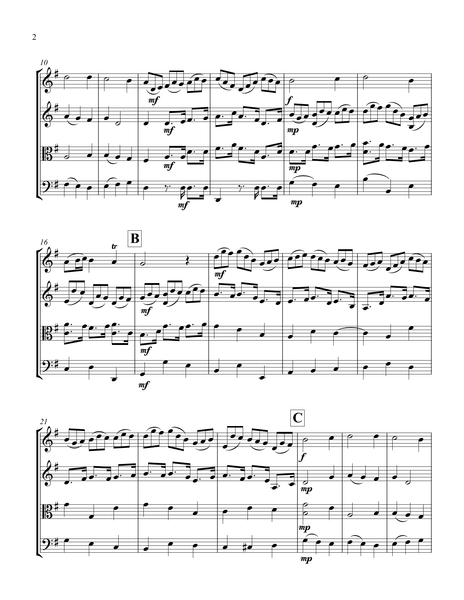 J.S. Bach: Jesu bleibet meine Freude – Arrangement for string quartet by Peter Breiner (PB101)