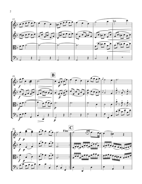 Christoph Willibald Gluck: Dance of the Blessed Spirits – Arrangement for String Quartet by Peter Breiner (PB109)