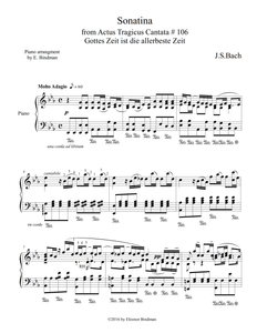 J.S. Bach: Gottes Zeit – arranged for piano by Eleonor Bindman
