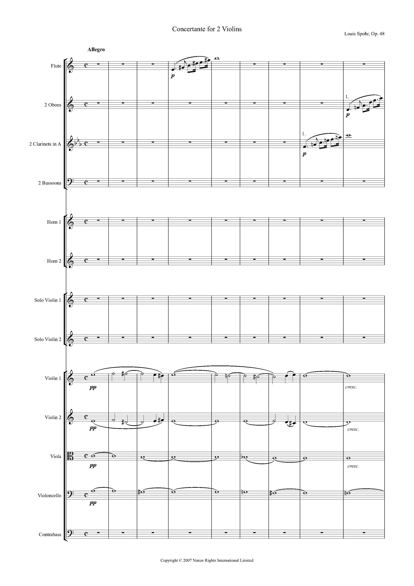 Louis Spohr: Concertante No. 1 in A Major, Op. 48 – full score (NXP011)