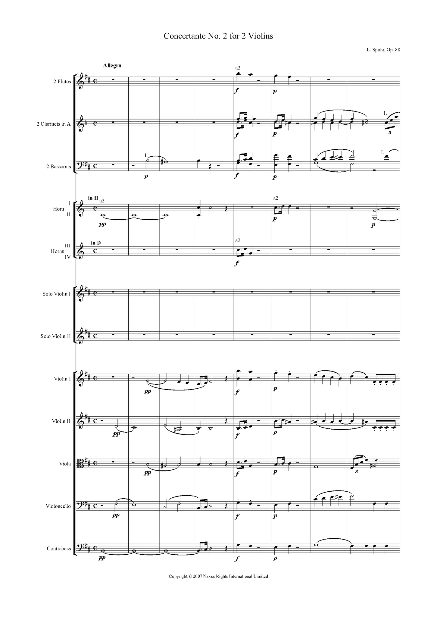 Louis Spohr: Concertante No. 2 in B Minor, Op. 88 – full score (NXP012)