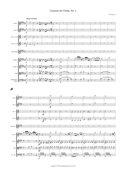 Rodolphe Kreutzer: Violin Concerto No. 3 in E major – full score (NXP020)