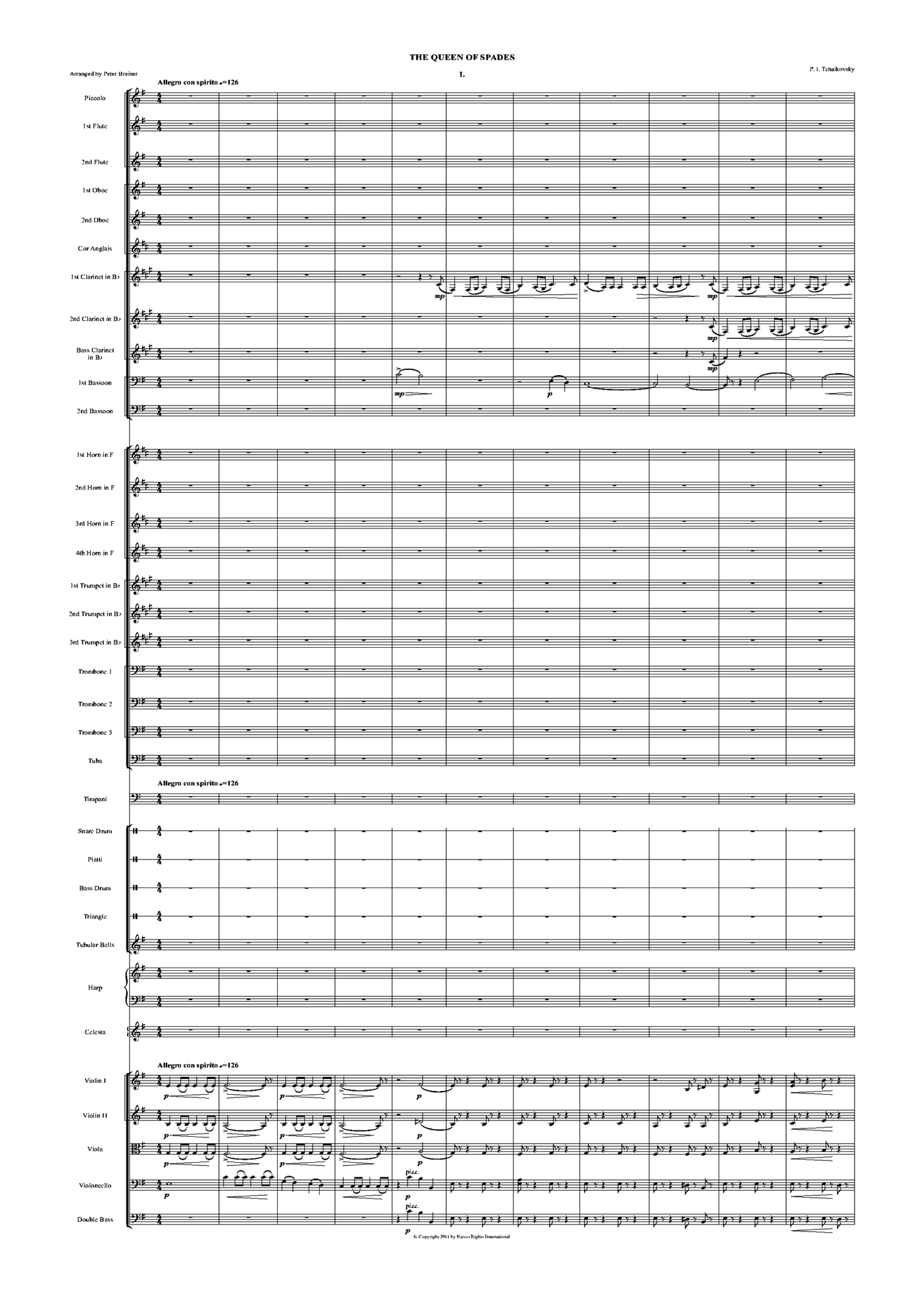 Pyotr Ilyich Tchaikovsky: Queen of Spades Suite – arranged by Peter Breiner (PB051)
