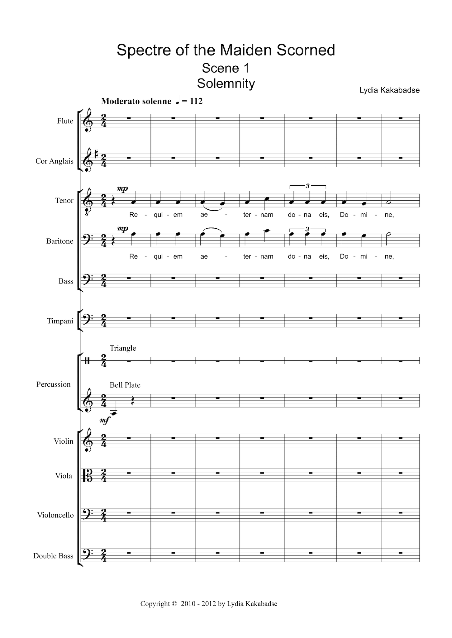 Lydia Kakabadse: Spectre of the Maiden Scorned – Concert Requiem Mass